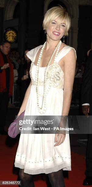 Sienna Miller arrives at the UK film premier of her new film 'Casanova', at the Vue West End, central London, Monday 13 February 2006. PRESS...