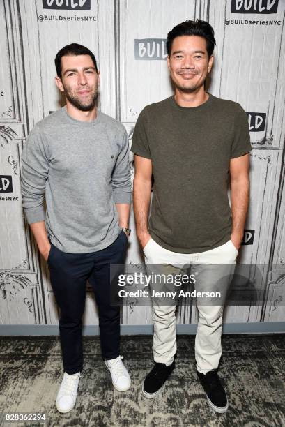 Max Greenfield and Destin Daniel Cretton attend AOL Build Series to discuss their new film "The Glass Castle" at Build Studio on August 9, 2017 in...