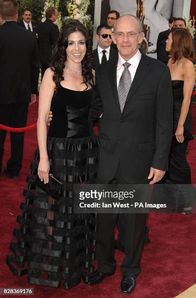Chistopher Lloyd and wife Lisa Loiacono arrive on the red carpet.