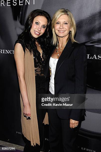 Actress/Singer Oliva Newton-John and daughter Chloe Lattanzi arrive to Prince's Book Release Party on May 30, 2008 in Los Angeles,California.