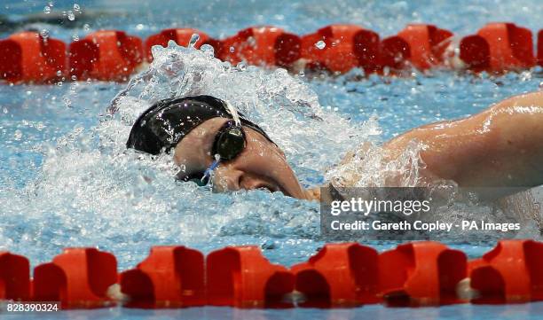 England's Melanie Marshall during the Women's 200m freestyle heats at the 18th Commonwealth Games in the Melbourne Sports and Aquatic Centre,...