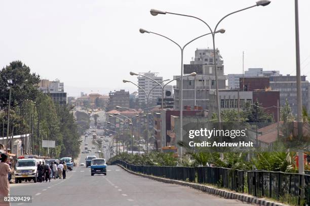 churchill road, addis ababa, ethiopia - addis abeba bildbanksfoton och bilder