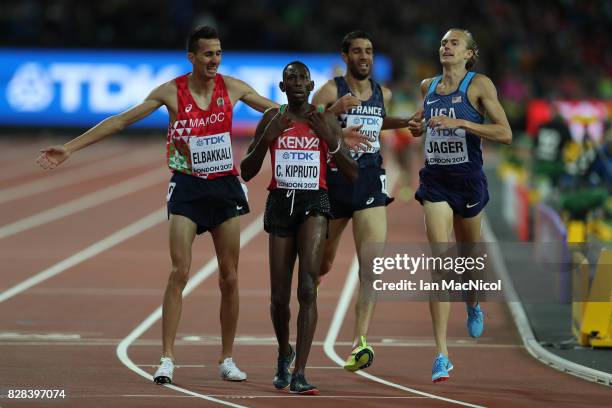 Evan Jager of United States competes in the Men's 3000m Steeplechase during day five of the 16th IAAF World Athletics Championships London 2017 at...