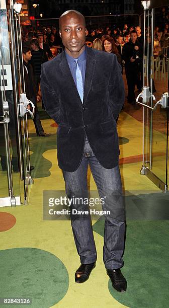 Fashion designer Ozwald Boateng attends the UK premiere of 'Tropic Thunder' at the Odeon cinema, Leicester Square on September 16, 2008 in London,...