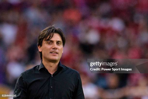 Milan Coach Vincenzo Montella during the 2017 International Champions Cup China match between FC Bayern and AC Milan at Universiade Sports Centre...