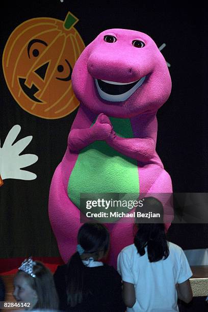 Barney The Dinosaur entertains children at the 2007 Dream Halloween "Under The Big Top" hosted by Jaime Lee Curtis to benefit the Children Affected...
