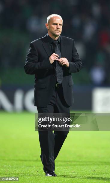 Thomas Schaaf, head coach of Bremen during the UEFA Champions League Group B match between Werder Bremen and Anorthosis Famagusta at the Weser...