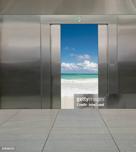various scenes in an elevator  - elevator fotografías e imágenes de stock