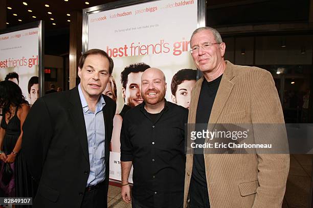 Lionsgate's Tom Ortenberg, Writer Jordan Cahan and Exec. Producer Michael Paseornek at Lionsgate's 'My Best Friend's Girl' World Premiere hosted by...