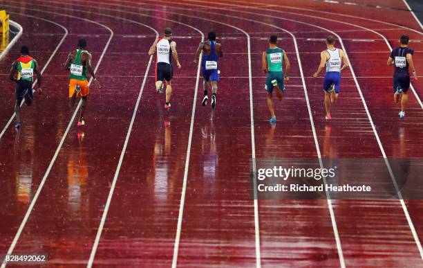 Winston George of Guyana, Wilfried Koffi of Cote-Divoire, Ramil Guliyev of Turkey, Ameer Webb of United States, Wayde van Niekerk of South Africa,...