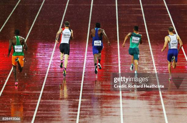 Wilfried Koffi of Cote-Divoire, Ramil Guliyev of Turkey, Ameer Webb of United States, Wayde van Niekerk of South Africa, Daniel Talbot of Great...