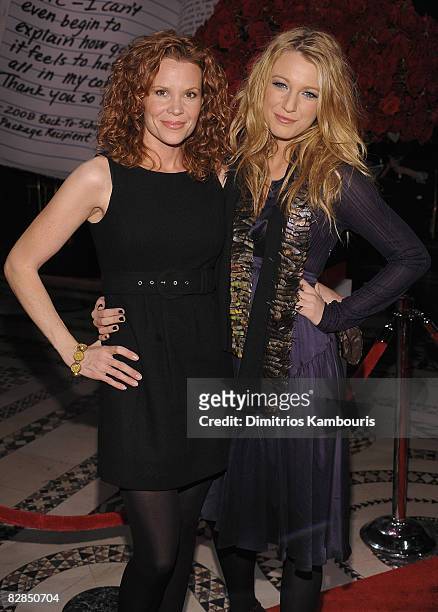 Lori Lively and actress Blake Lively attend the 2008 New Yorkers for Children Gala at Cipriani's 42nd Street on September 16, 2008 in New York City.