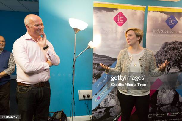 London, England Labour MP Stella Creasy and Mark Hooper CEO of Indycube speaking at the launch of Union for the Self Employed; at a new workspace on...