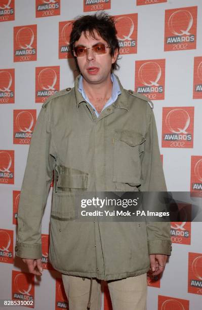 Lead singer of Echo and the Bunnymen Ian McCulloch arriving at the Old Saatchi Gallery in north London, for the Q Awards 2002.