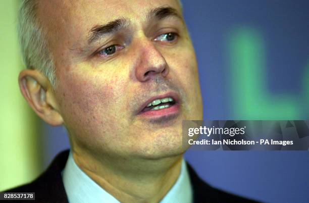 Conservative leader Iain Duncan Smith at a news conference at his party's office in Smith Square, central London, after eight senior Tory...