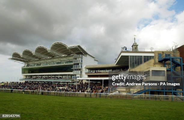 The Millennium Stand on the Rowley Mile Racecourse, at Newmarket, Suffolk .