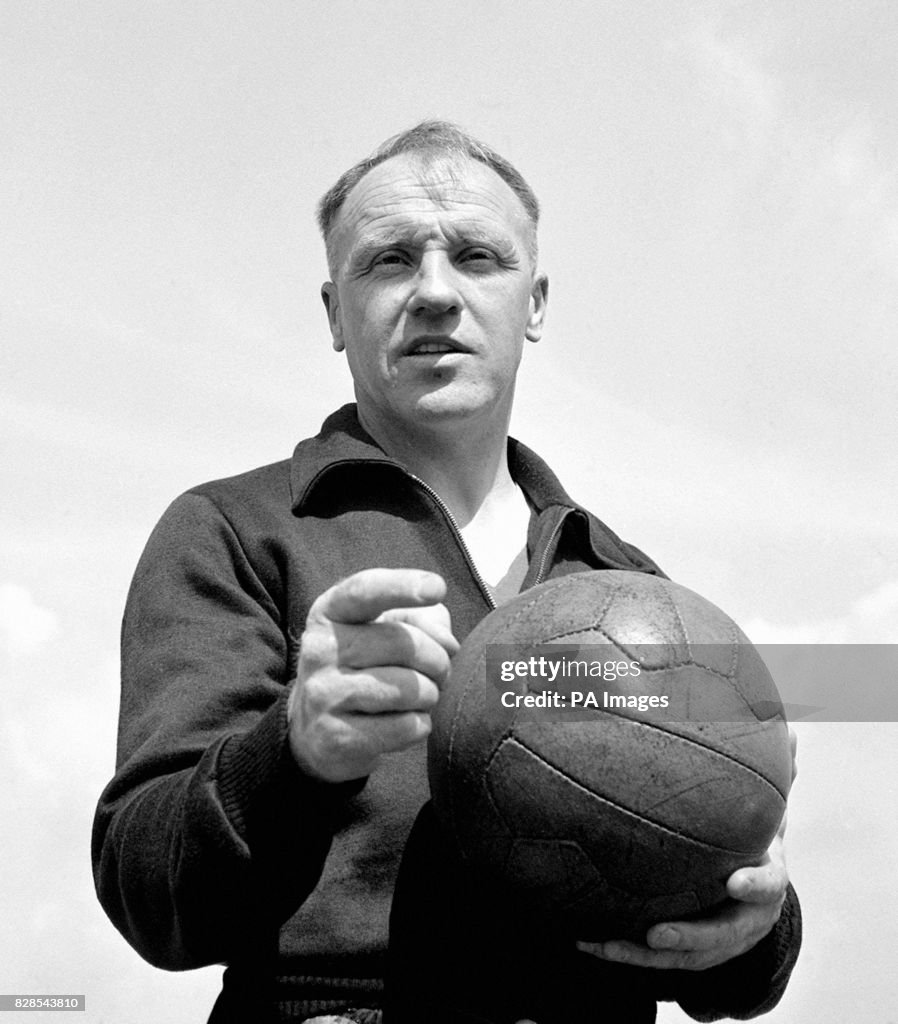 Bill Shankly with football