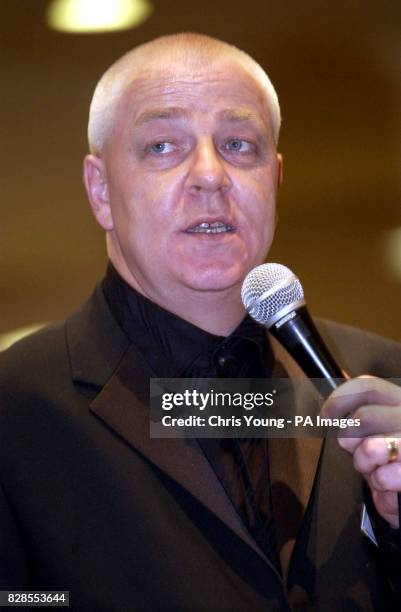 Ian Carroll from the Gala Club in Kilmarnock, represents Scotland, during the final of the Bingo caller of the Year Award, at the Mecca Bingo in...