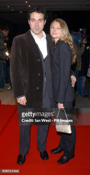 Actor Rufus Sewell and Amy Gardner arriving at Sanderson, London, for the launch of triggerstreet.com.