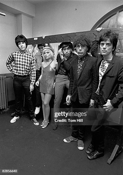 Drummer Clem Burke, keyboardist Jimmy Destri, singer Debbie Harry, guitarist Chris Stein, bassist Nigel Harrison and guitarist Frank Infante of...