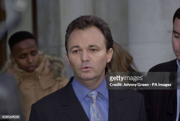 Convicted fraudster Peter Foster, boyfriend of Cherie Blair's friend Carole Caplin, outside his girlfriend's home in north London. *..where he made a...