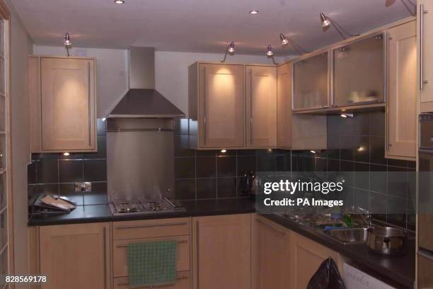 Kitchen of a flat in the Panoramic apartment development in Bristol where the Prime Minister's wife Cherie Blair bought two flats recently with the...