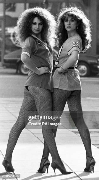 Models Carole Caplin and Vivian Dalah looking good in the latest American style tops from Brutus. The girls were in London at the International Mens...