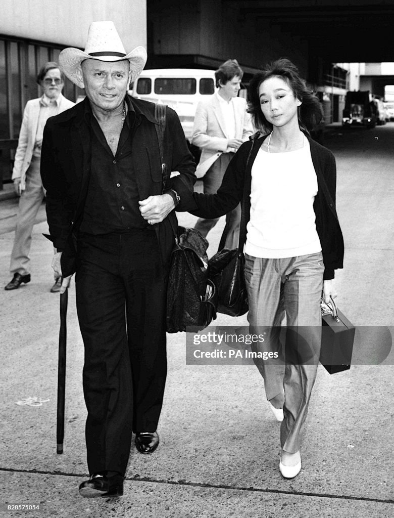 Film actor Yul Brynner with his wife of two months, 25yearold... News