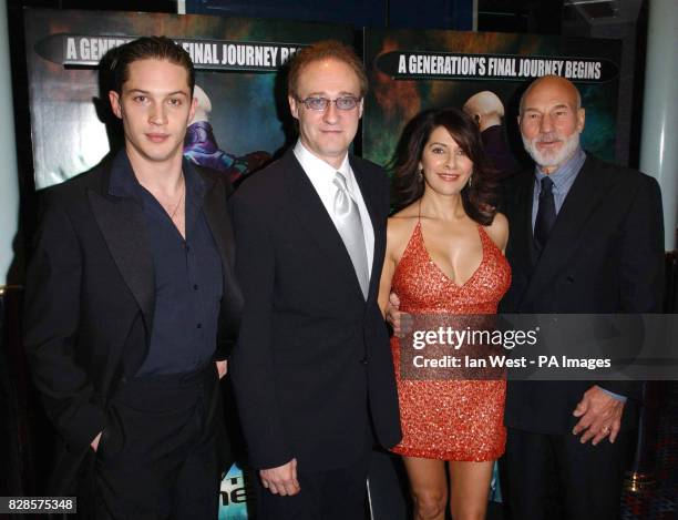 Star Trek actors, from left to right; Tom Hardy, Brent Spiner, Marina Sirtis and Patrick Stewart arrive for the European Charity Premiere of Star...