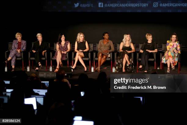 Makeup artist Eryn Krueger Mekash, Costume Designer Lou Eyrich, Executive Producer Alexis Martin Woodall, and actors Leslie Grossman, Adina Porter,...