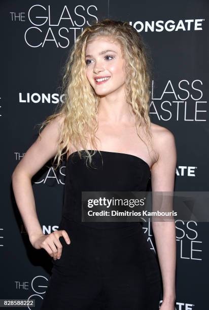 Elena Kampouris attends "The Glass Castle" New York Screening at SVA Theatre on August 9, 2017 in New York City.