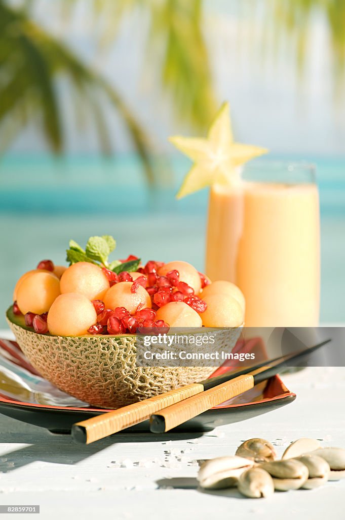 Fruit and smoothie