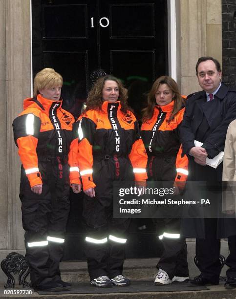Wives of Scottish fishermen today, at No.10 Downing Street to highlight the damage they believe new European Union restrictions will do to their...