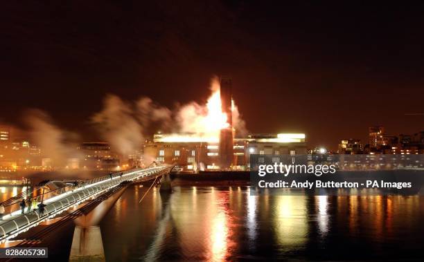 The one-minute firework explosion by leading Chinese artist Cai Guo-Qiang at Tate Modern in London to launch Chinese New Year. * This is the first...