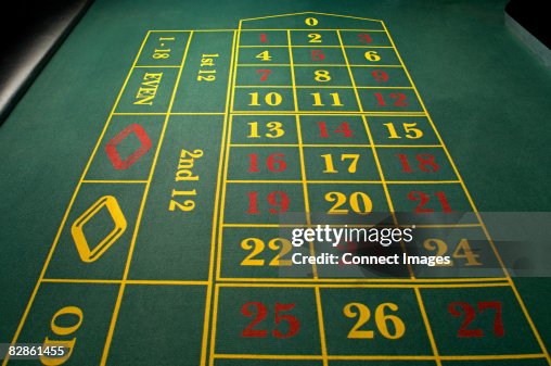 Empty roulette table Empty roulette table