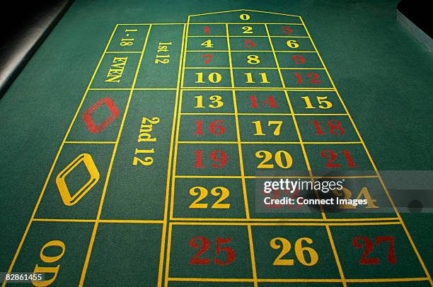 empty roulette table - casino interior stock pictures, royalty-free photos & images