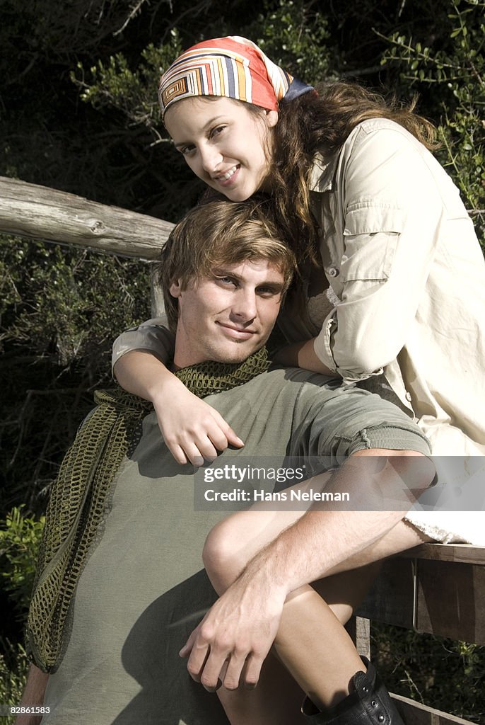 Young couple in the country