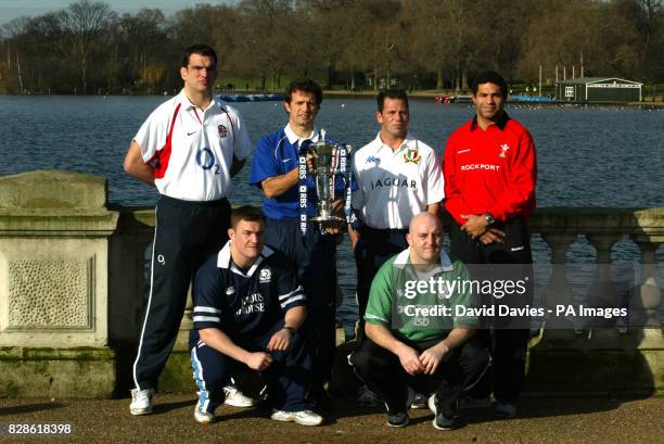 From left - Martin Johnson , Fabien Galthie Alessandro Troncon , Colin Jarvis , Gordon Bullock and Keith Wood at the launch of the RBS 6 Nations...
