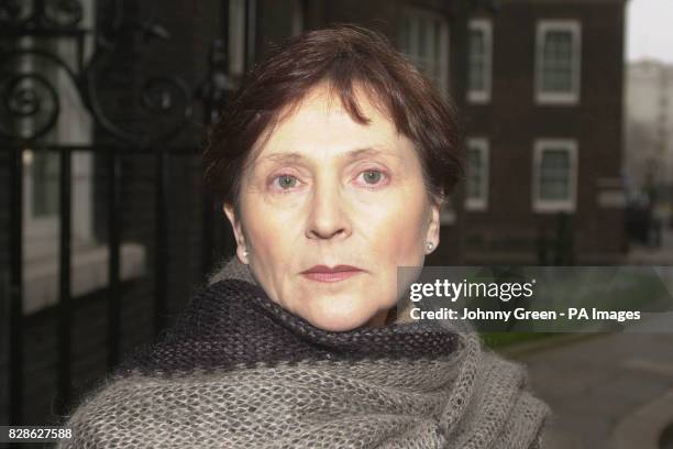 Helene Atkinson, wife of George Atkinson, outside No.10 Downing Street in central London after handing in a petition to the Prime Minister to push...