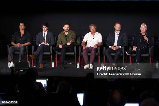 Actors Ricky Martin, Darren Criss, Edgar Ramirez, Writer/Executive Producer Tom Rob Smith, Executive Producer Brad Simpson, and Creator/Executive...