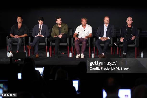 Actors Ricky Martin, Darren Criss, Edgar Ramirez, Writer/Executive Producer Tom Rob Smith, Executive Producer Brad Simpson, and Creator/Executive...