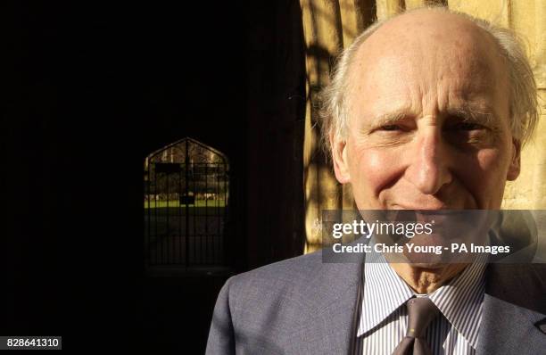 Lord Bingham stands outside Balliol, his former College in Oxford, during a break from campaigning. Lord Bingham is among the candidates for the...