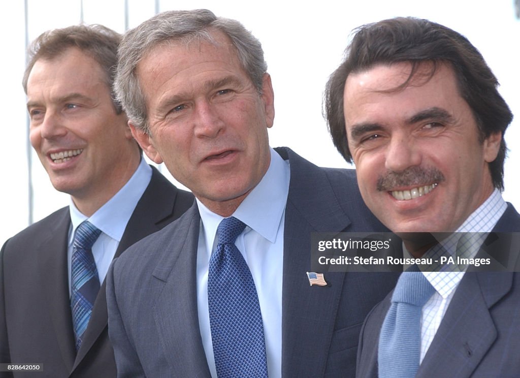 Blair Bush and Aznar Azores meeting