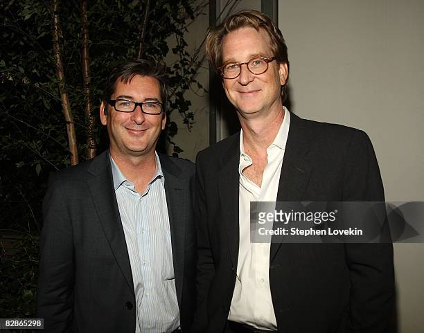 Steve Koepp and brother/director David Koepp attend the after party for "Ghost Town" hosted by The Cinema Society at The Soho Grand Hotel on...