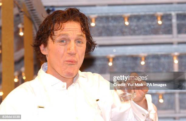 Actor Jerome Flynn playing the late British comedy icon Tommy Cooper, on stage during rehearsals for "Jus' Like That!" - a celebration of the life...