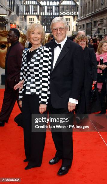 Presenter Michael Parkinson and his wife Mary arriving for the British Academy Television Awards at the London Palladium.