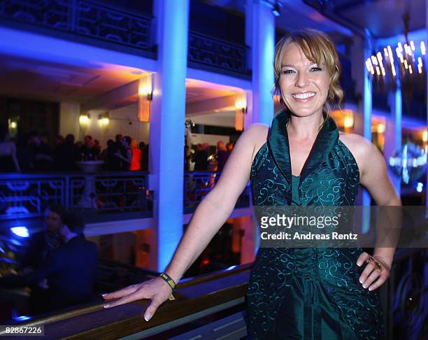 Andrea Ballschuh attends the 2008 Goldene Henne Award after show party at Friedrichstadtpalast on September 17, 2008 in Berlin, Germany.