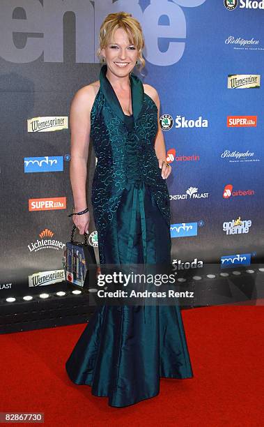 Andrea Ballschuh attends the 2008 Goldene Henne Award at Friedrichstadtpalast on September 17, 2008 in Berlin, Germany.