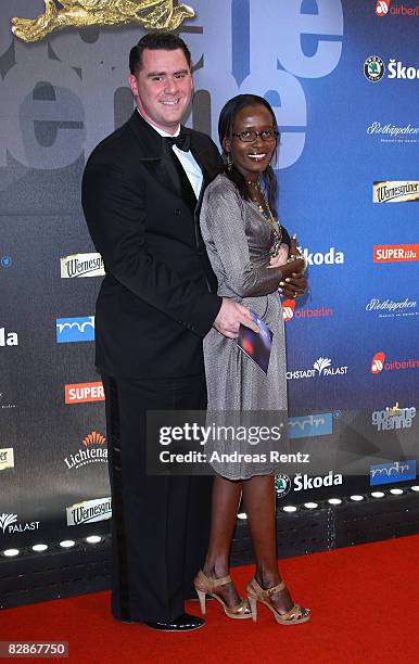 Andrej Hermlin and his wife Joyce attend the 2008 Goldene Henne Award at Friedrichstadtpalast on September 17, 2008 in Berlin, Germany.