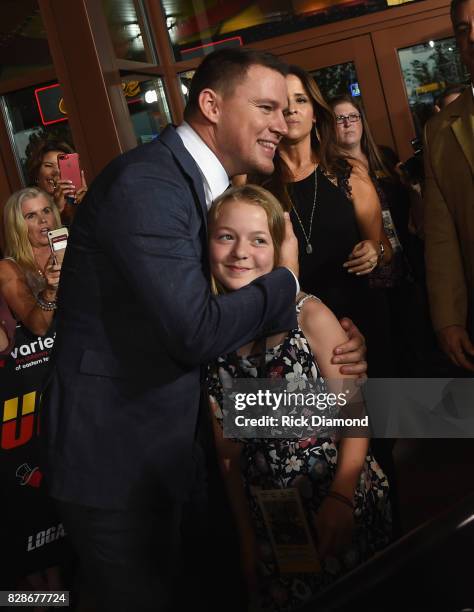 Channing Tatum meets with fans during "Logan Lucky" Tennessee Benefit Screening For Variety - The Children's Charity at Regal Pinnacle Stadium 18 on...